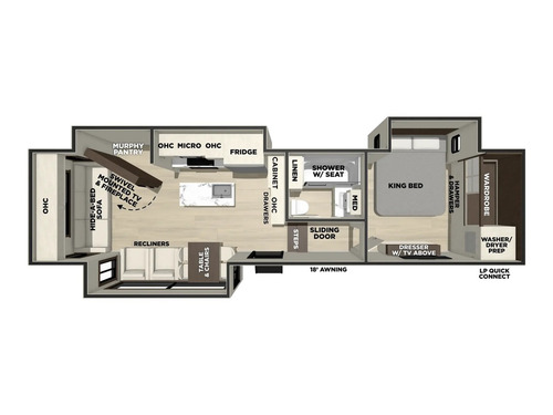 Cedar Creek 290RL floorplan