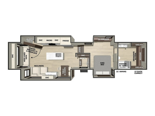 Cedar Creek 383FB floorplan