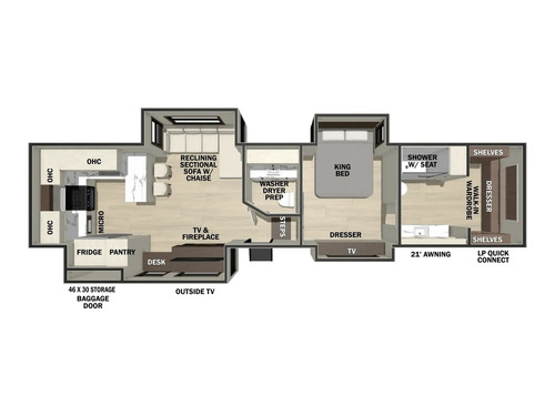 Cedar Creek 385RK floorplan