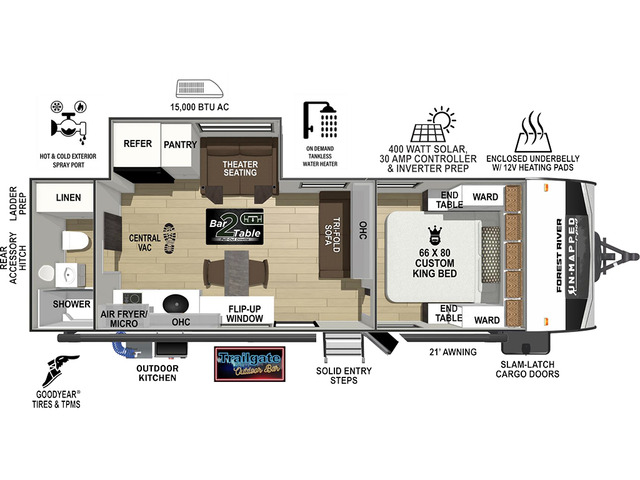 UnMapped Travel Trailer Model 26ML by Forest River Floorplan