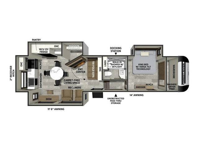 Impression Fifth Wheel Model 301ML by Forest River Floorplan