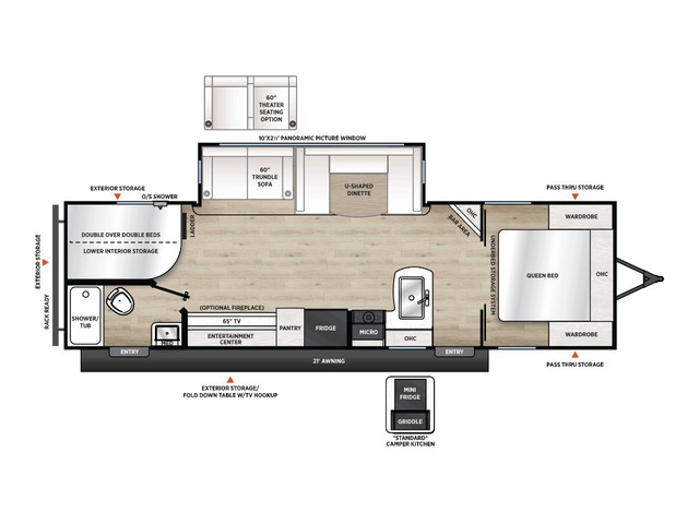 Catalina Legacy Travel Trailer Model 273DBHCK by Coachmen Floorplan
