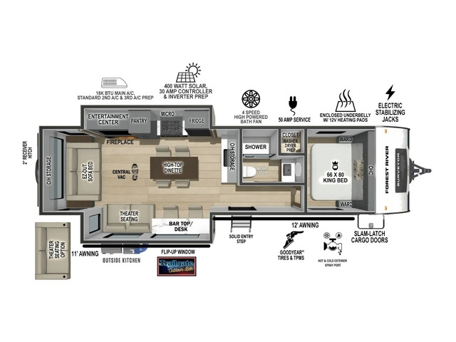 Grand Surveyor Travel Trailer Model 290RLDS by Forest River Floorplan