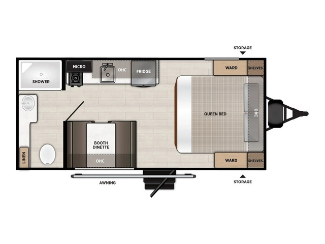 Salem FSX LE Travel Trailer Model 164FBLE by Forest River Floorplan
