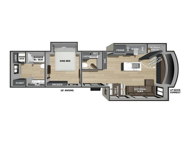 Cottage Park Trailer Model 40CFL2B by Forest River Floorplan