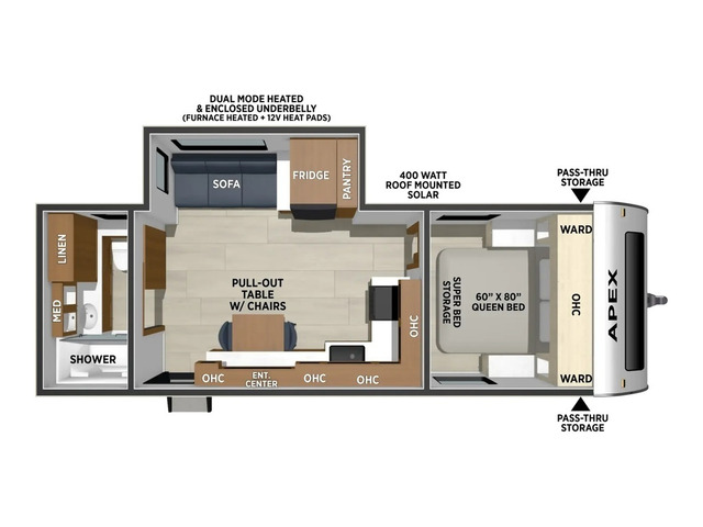 Apex Travel Trailer Model 244RBS by Coachmen Floorplan