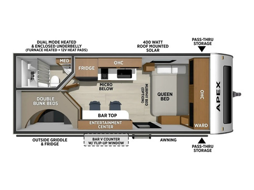 Apex Nano 183BH floorplan