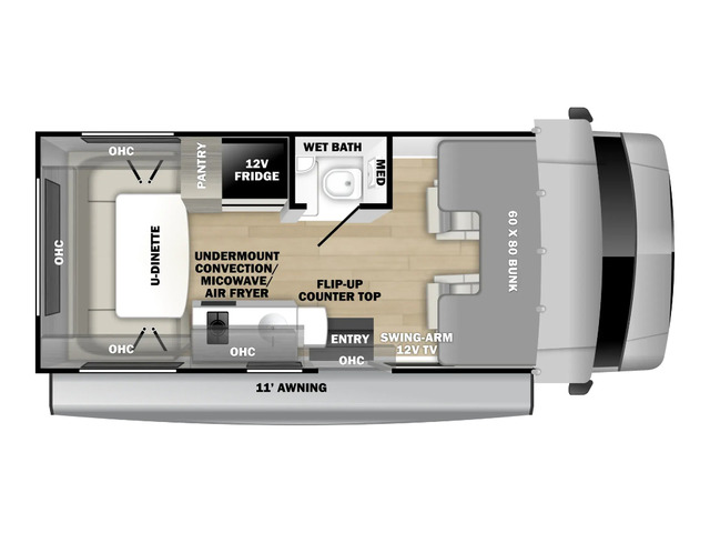 Sunseeker LE Class C Motorhome Model 1950LE by Forest River Floorplan