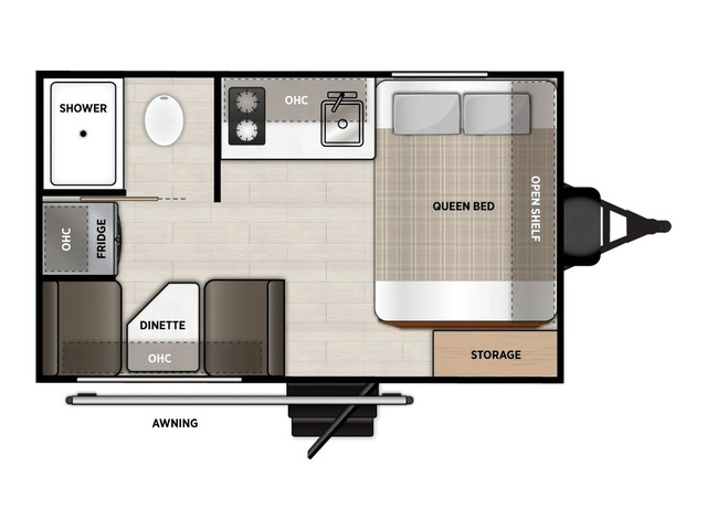 Salem FSX LE Travel Trailer Model 135ICE by Forest River Floorplan
