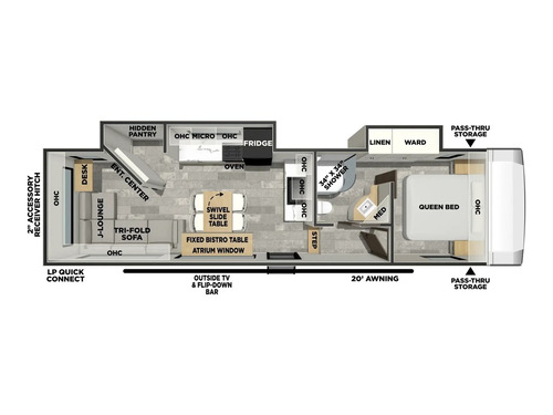 Chaparral Lite 27BAR floorplan