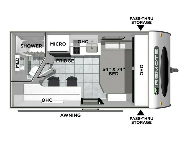 Remote Travel Trailer Model 12R by Coachmen Floorplan