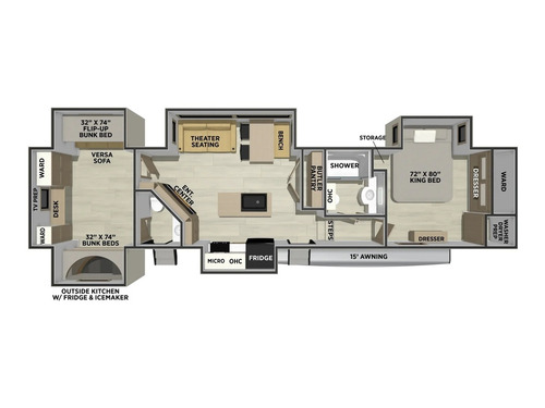 Sierra 3844QUAD floorplan