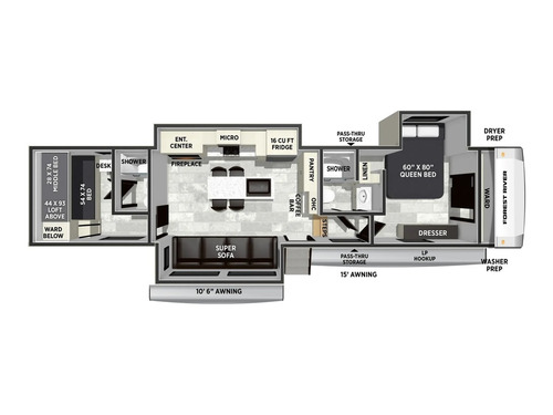 Cardinal 35CRIB floorplan