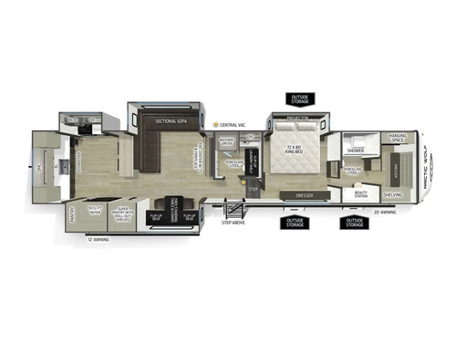 Arctic Wolf 387ML floorplan