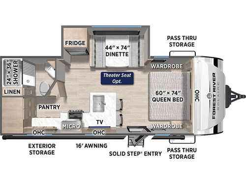 SolAire Lite 232UD floorplan