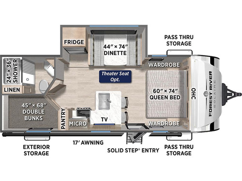 SolAire Lite 235BH floorplan