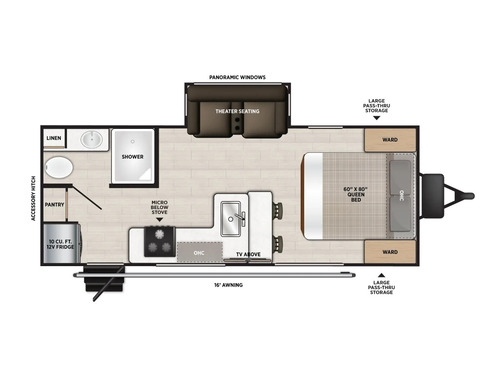Hemisphere Hyper Lyte 21RBHL floorplan