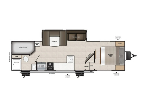 Hemisphere Hyper Lyte 25BHHL floorplan