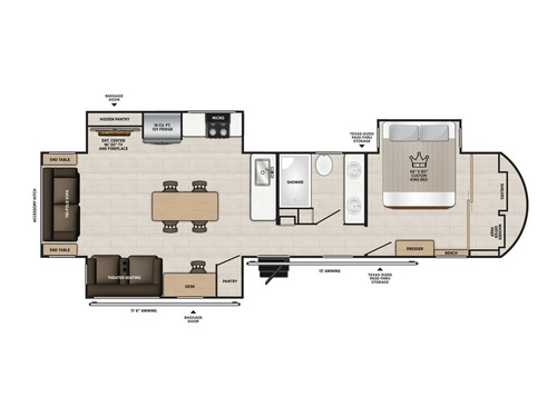 Hemisphere Fifth Wheel 321DRL floorplan