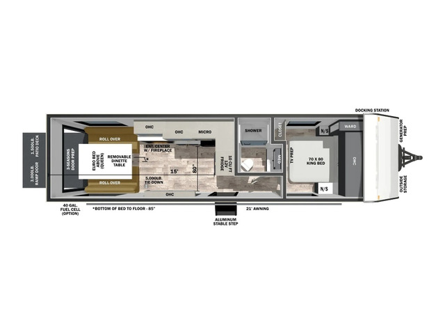 XLR Boost Toy Hauler (Travel Trailer) Model 2715B by Forest River Floorplan