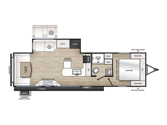 Catalina Legacy Travel Trailer Model 283RNR by Coachmen Floorplan