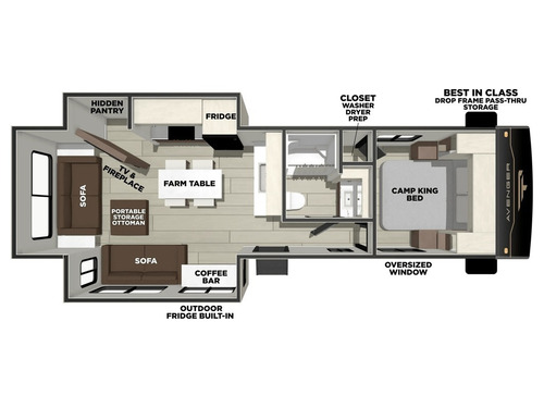 Avenger 27TTI floorplan