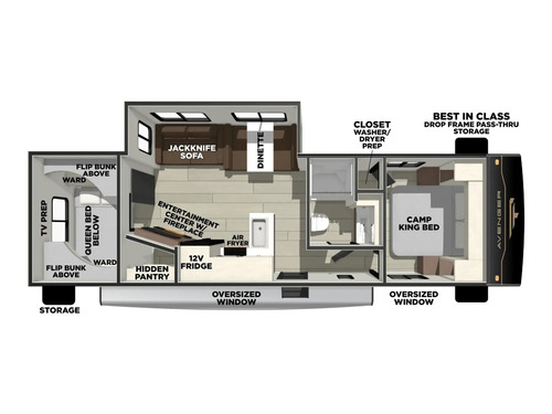 Avenger 28QBS floorplan