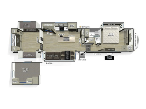 Arctic Wolf 37LOFT floorplan