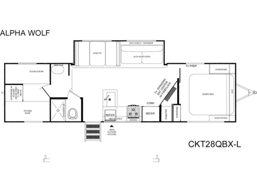 Alpha Wolf 28QBX-L floorplan