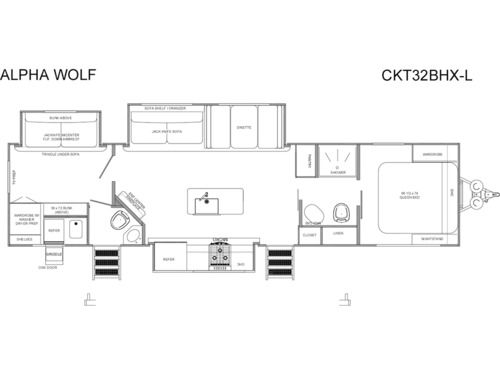 Alpha Wolf 32BHX-L floorplan