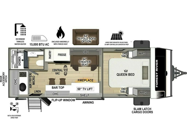 R-Pod Travel Trailer Model 208 by Forest River Floorplan
