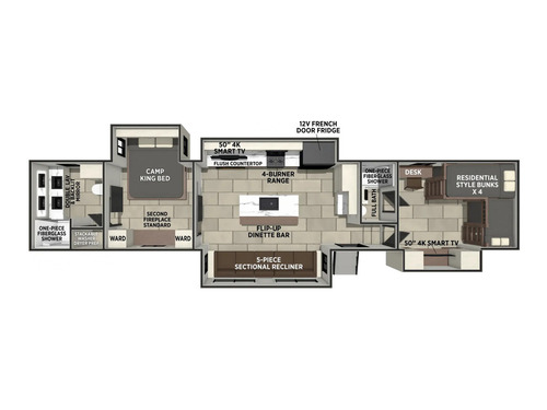 Sanibel 40BUNK floorplan