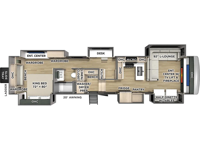 River Ranch Fifth Wheel Model 396FLL by Palomino Floorplan