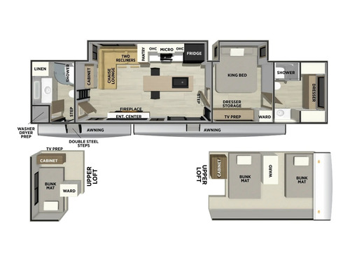 Sierra Destination 411DBDL floorplan