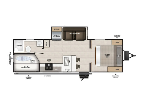Hemisphere Hyper Lyte 245BHHL floorplan