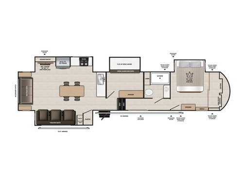 Hemisphere Fifth Wheel 373MBRL floorplan