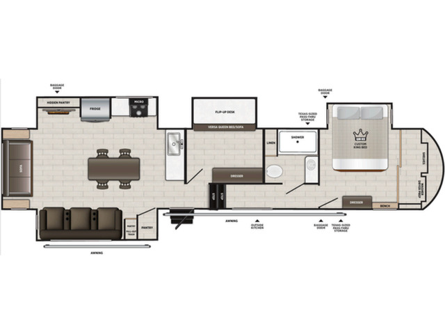 Hemisphere Fifth Wheel Model 373MBRL by Forest River Floorplan