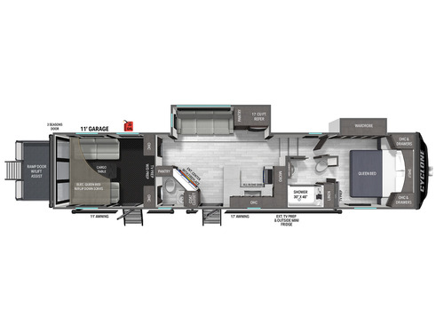 Cyclone Fifth Wheel 3511 floorplan