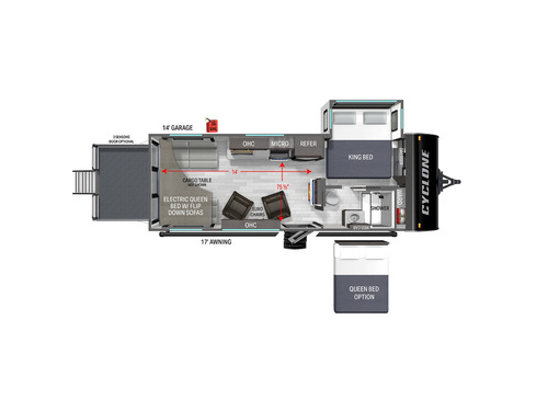 Cyclone Travel Trailer 2214 floorplan