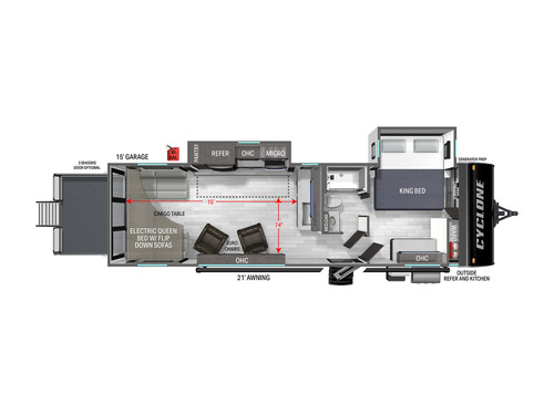 Cyclone Travel Trailer 2615 floorplan