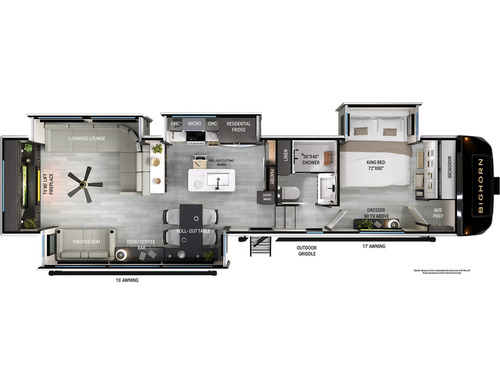 Bighorn 38RE floorplan