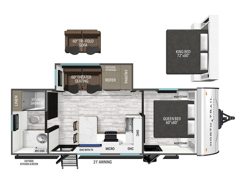 North Trail 230UK floorplan
