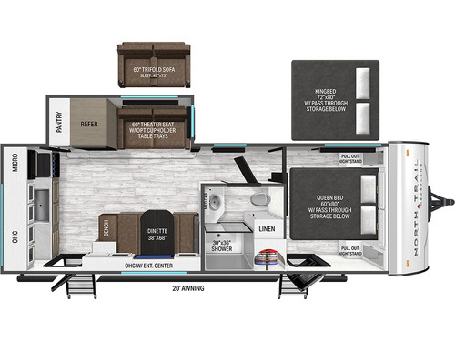North Trail 240RK floorplan