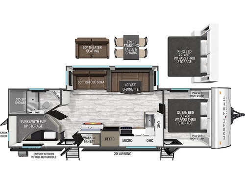 North Trail 260DB floorplan