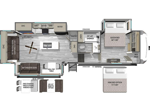 Sundance 32RLBS floorplan