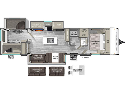 Sundance Ultra-Lite 31BROK floorplan