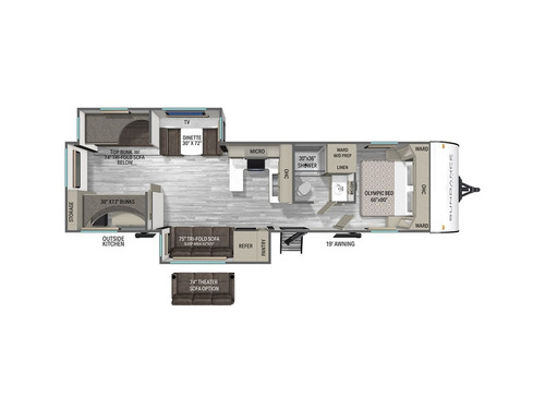 Sundance Ultra-Lite 33BHOK floorplan