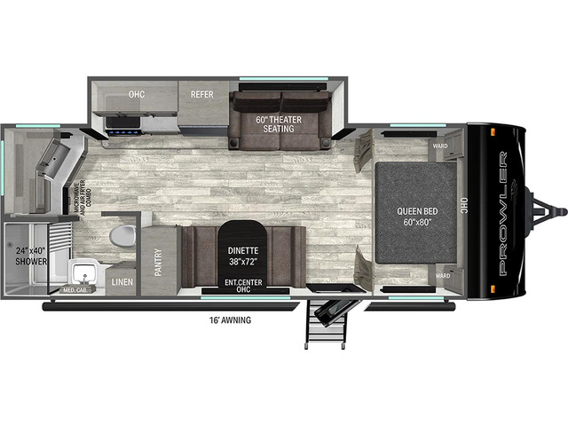 Prowler Travel Trailer Model 2201MDS by Heartland Floorplan