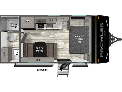 Prowler 1800QB floorplan