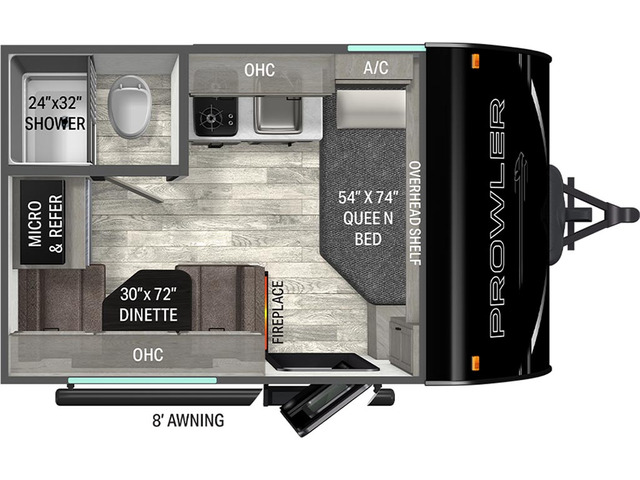 Prowler Lynx Travel Trailer Model 1300RD by Heartland Floorplan